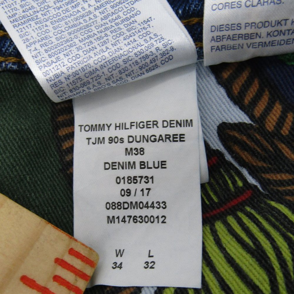 Tommy Hilfiger Overall Jeans 90s Denim 34 Dungaree - Picture 7 of 8